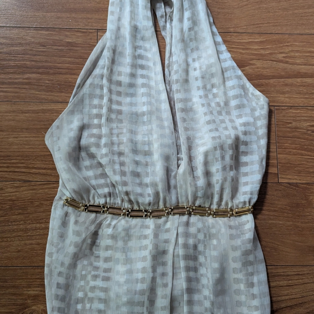 Nanette Lepore Backless Top With Gold Belt